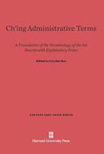 Ch'ing Administrative Terms