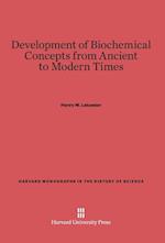 Development of Biochemical Concepts from Ancient to Modern Times