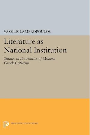 Literature as National Institution