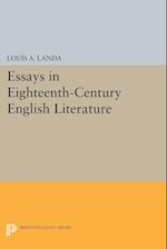 Essays in Eighteenth-Century English Literature