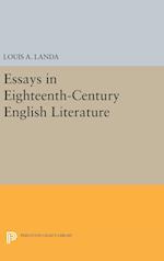 Essays in Eighteenth-Century English Literature