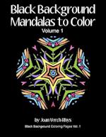 Black Background Mandalas to Color