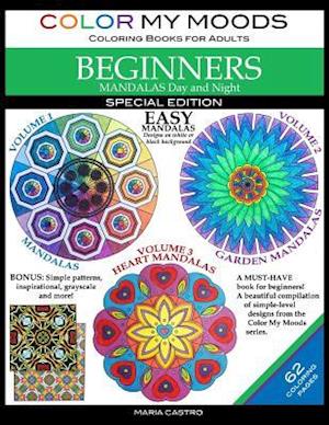 Color My Moods Coloring Books for Adults, Mandalas Day and Night for Beginners