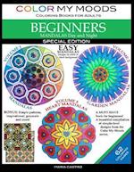 Color My Moods Coloring Books for Adults, Mandalas Day and Night for Beginners