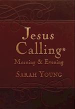 Jesus Calling Morning and Evening, Brown Leathersoft Hardcover, with Scripture references