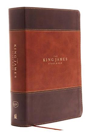 KJV, The King James Study Bible, Leathersoft, Brown, Red Letter, Full-Color Edition