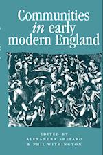 Communities in Early Modern England