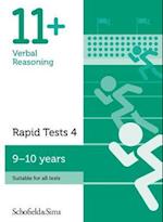 11+ Verbal Reasoning Rapid Tests Book 4: Year 5, Ages 9-10