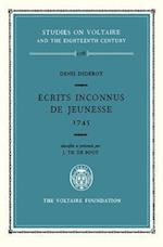 Denis Diderot, Ecrits Inconnus de Jeunesse 1745