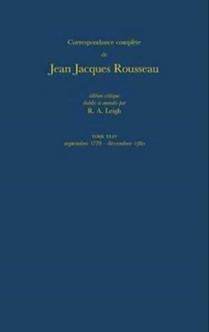 Correspondance Complete De Rousseau: T. 43