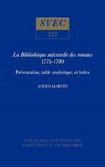 La Bibliothéque universelle des romans 1775-1789