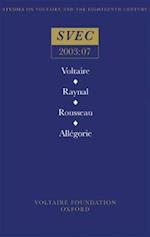 Voltaire / Raynal / Rousseau / Allégorie