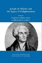 Joseph de Maistre and the legacy of Enlightenment