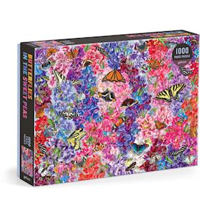 Troy Litten Butterflies in the Sweet Peas 1000 Piece Puzzle