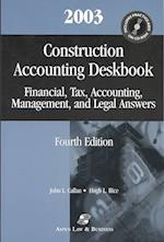 Construction Accounting Deskbook [With CDROM]