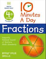 10 Minutes a Day Fractions, 4th Grade