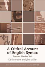 Critical Account of English Syntax