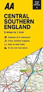 Road Map Central Southern England