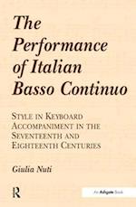 The Performance of Italian Basso Continuo