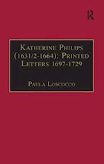 Katherine Philips (1631/2–1664): Printed Letters 1697–1729