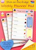 Stick-on-the-fridge Weekly Planner Pad: Cupcakes
