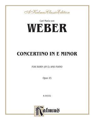 Concertino in E Minor, Op. 45 (Orch.)