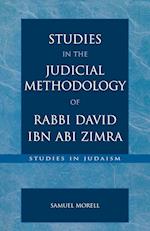 Studies in the Judicial Methodology of Rabbi David Ibn ABI Zimra