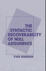 The Syntactic Recoverability of Null Arguments