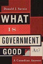 What Is Government Good At?