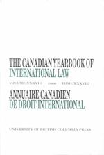 The Canadian Yearbook of International Law, Vol. 38, 2000