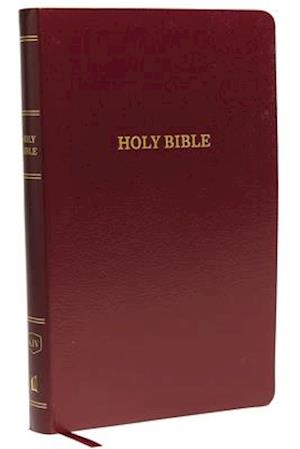 KJV, Thinline Reference Bible, Leather-Look, Burgundy, Red Letter Edition