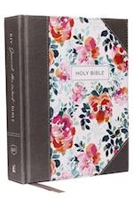 KJV, Journal the Word Bible, Cloth Over Board, Pink Floral, Red Letter Edition, Comfort Print