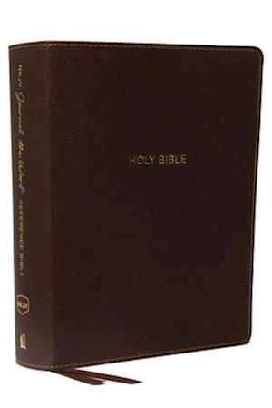 NKJV, Journal the Word Reference Bible, Imitation Leather, Brown, Red Letter Edition, Comfort Print