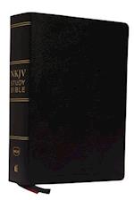 NKJV Study Bible, Premium Bonded Leather, Black, Comfort Print
