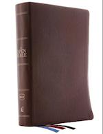 The NKJV, Open Bible, Genuine Leather, Brown, Red Letter Edition, Comfort Print