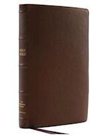 Nkjv, Thinline Reference Bible, Large Print, Premium Goatskin Leather, Brown, Premier Collection, Comfort Print