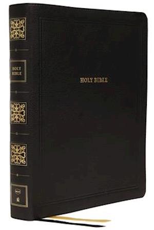 NKJV, Reference Bible, Wide Margin Large Print, Leathersoft, Black, Red Letter, Comfort Print