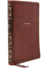 Nkjv, Thinline Bible, Large Print, Leathersoft, Brown, Thumb Indexed, Comfort Print