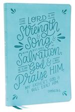 NKJV, Thinline Bible, Verse Art Cover Collection, Leathersoft, Teal, Red Letter, Thumb Indexed, Comfort Print