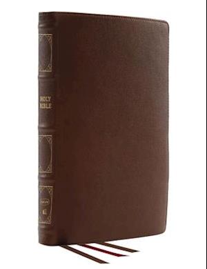 Nkjv, Reference Bible, Classic Verse-By-Verse, Center-Column, Genuine Leather, Brown, Red Letter, Comfort Print