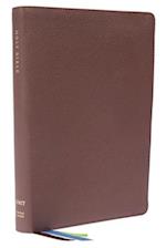 NET Bible, Thinline Large Print, Genuine Leather, Brown, Thumb Indexed, Comfort Print