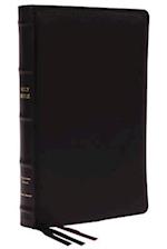 KJV, Thinline Bible, Large Print, Premium Goatskin Leather, Black, Premier Collection, Red Letter, Thumb Indexed, Comfort Print