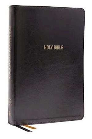 Kjv, Foundation Study Bible, Large Print, Leathersoft, Black, Red Letter, Thumb Indexed, Comfort Print