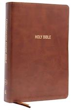 KJV, Foundation Study Bible, Large Print, Leathersoft, Brown, Red Letter, Thumb Indexed, Comfort Print
