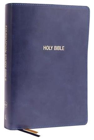 Nkjv, Foundation Study Bible, Large Print, Leathersoft, Blue, Red Letter, Comfort Print