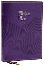 The Breathe Life Holy Bible: Faith in Action (NKJV, Purple Leathersoft, Red Letter, Comfort Print)