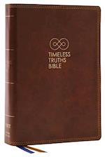 Timeless Truths Bible: One faith. Handed down. For all the saints. (NET, Brown Leathersoft, Comfort Print)