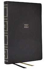 Kjv, Paragraph-Style Large Print Thinline Bible, Leathersoft, Black, Red Letter, Thumb Indexed, Comfort Print