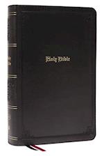KJV, Personal Size Large Print Single-Column Reference Bible, Leathersoft, Black, Red Letter, Thumb Indexed, Comfort Print
