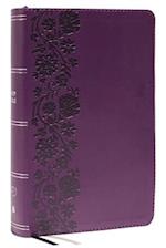 KJV, Personal Size Large Print Single-Column Reference Bible, Leathersoft, Purple, Red Letter, Thumb Indexed, Comfort Print